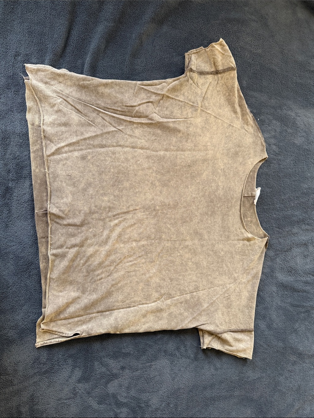 Zenana Outfitters Washed Taupe Short Sleeve Tee